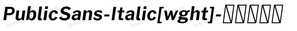 PublicSans-Italic[wght]字体转换